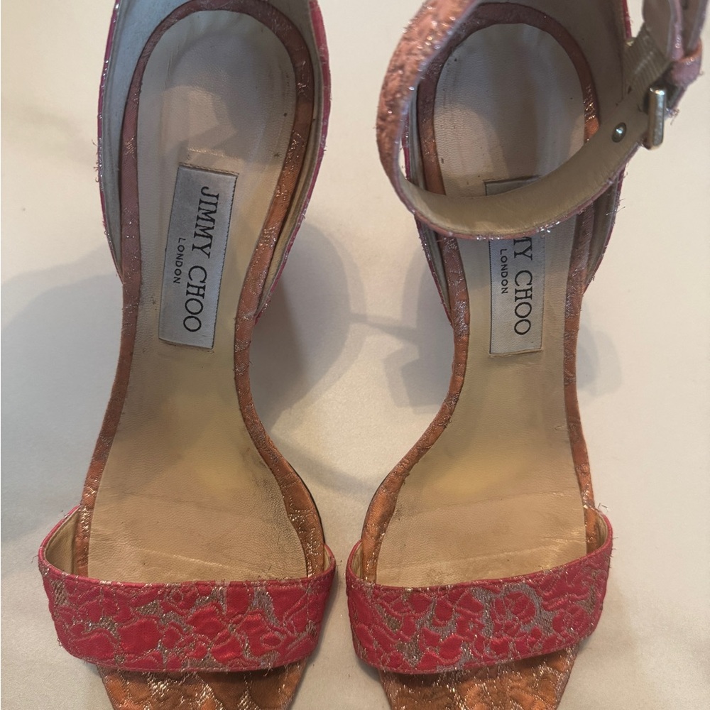 Jimmy Choo bright Pink and Gold Women's Shoes